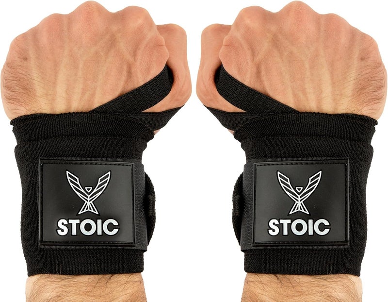 Stoic Wrist Wraps Weightlifting, Powerlifting, Cross Training, Bodybuilding with Thumb Loop. for Gym Workout, Men and Women Weight Lifting and Strength Training - Image 1